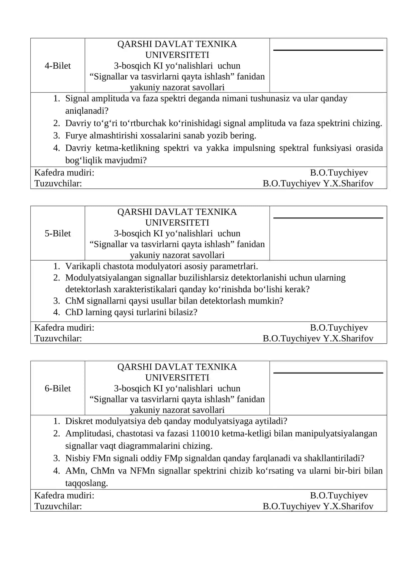 QARSHI DAVLAT TEXNIKA UNIVERSITETI 2