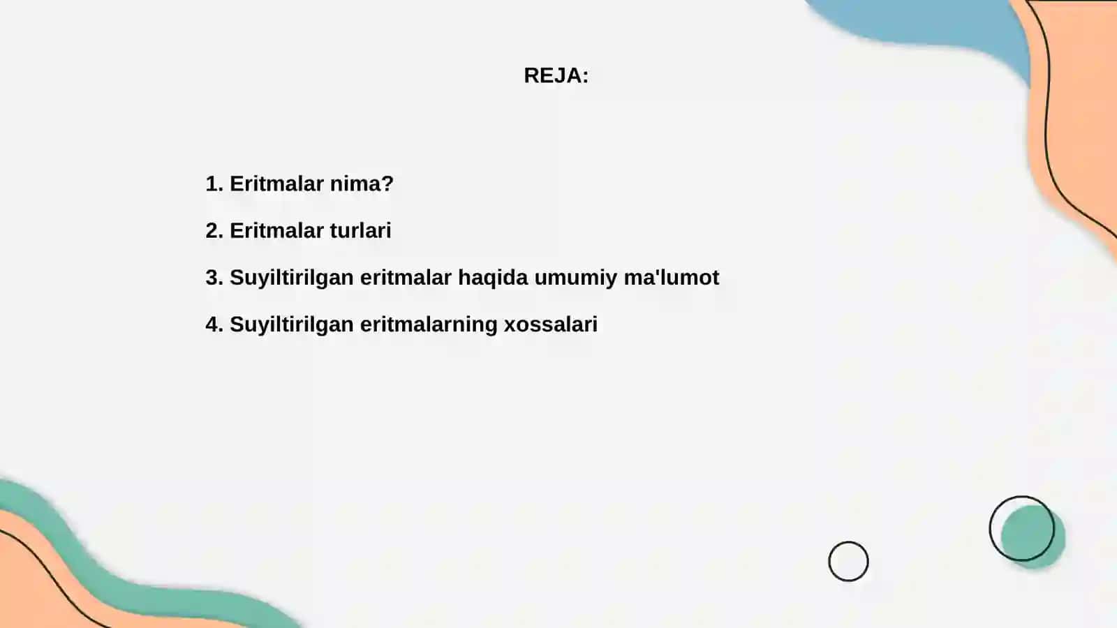 Suyiltirilgan eritmalarning xossalari 2