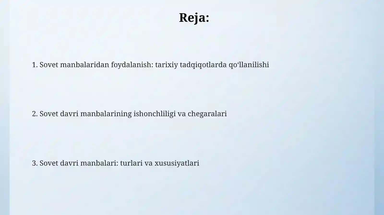 Sovet davri manbalari 2