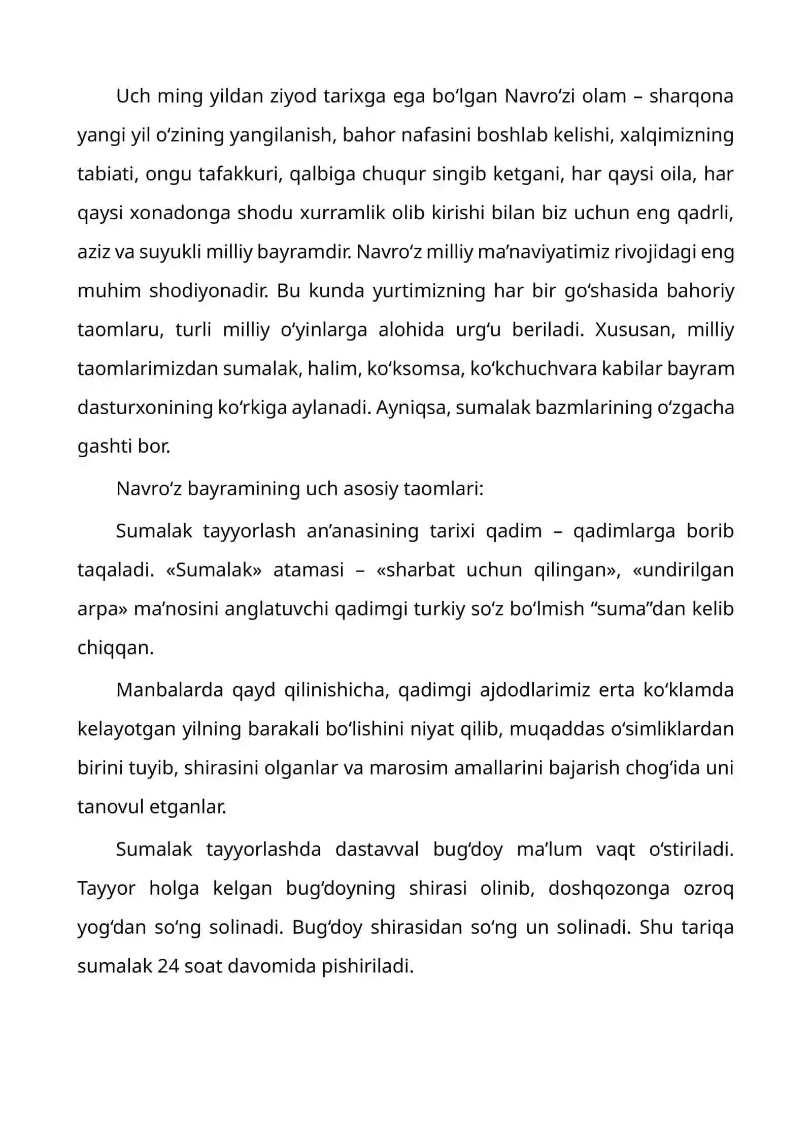 NAVRO'Z BAYRAMI AN'ANALARI.OILAVIY MAROSIMLAR TADRIJI 2