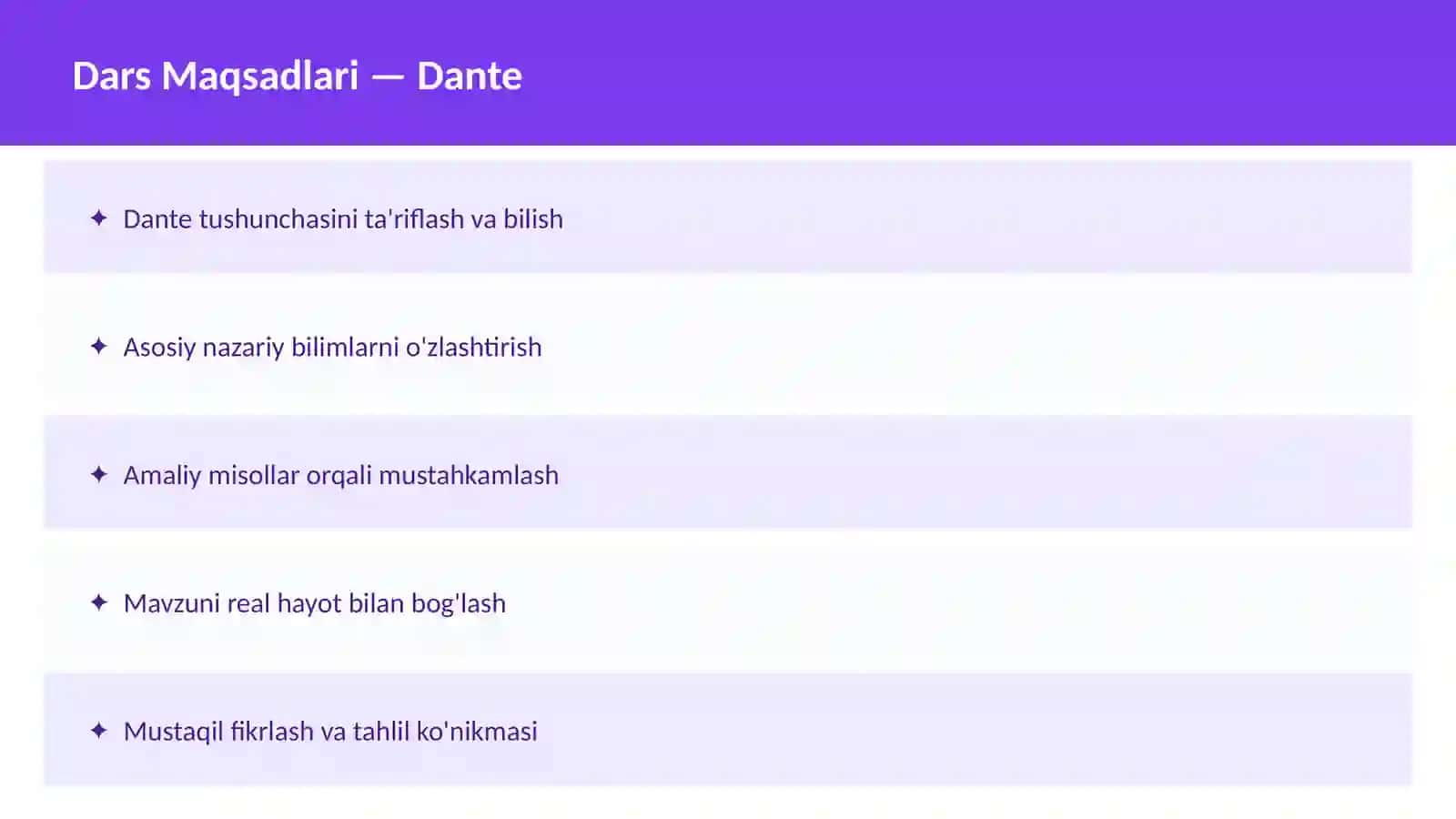 Shekspir - O'qituvchilar va talabalar uchun dars ishlanma 2