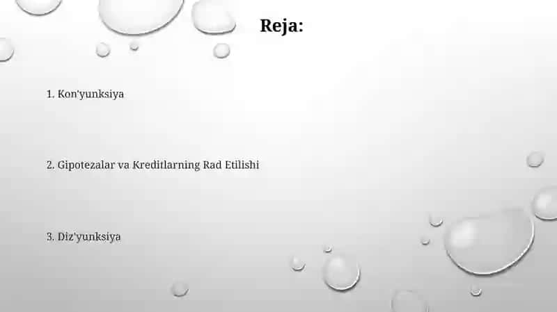 - Tags: kreditlarning inkor, kon'yuksiya, diz'yunksiya 2