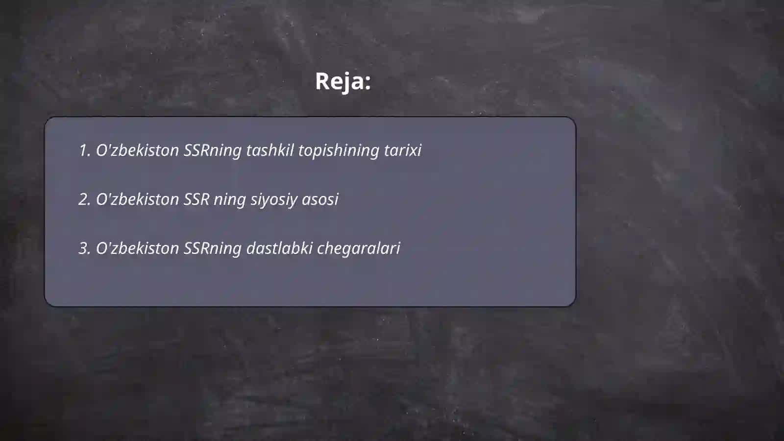 O’zbekiston SSRning tashkil topishi 2