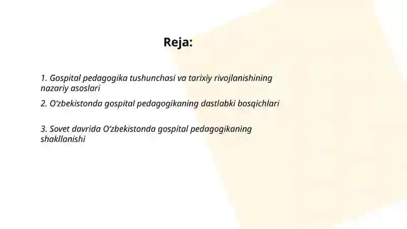 O‘zbekistonda gospital pedagogika fanining rivojlanish tarixi 2