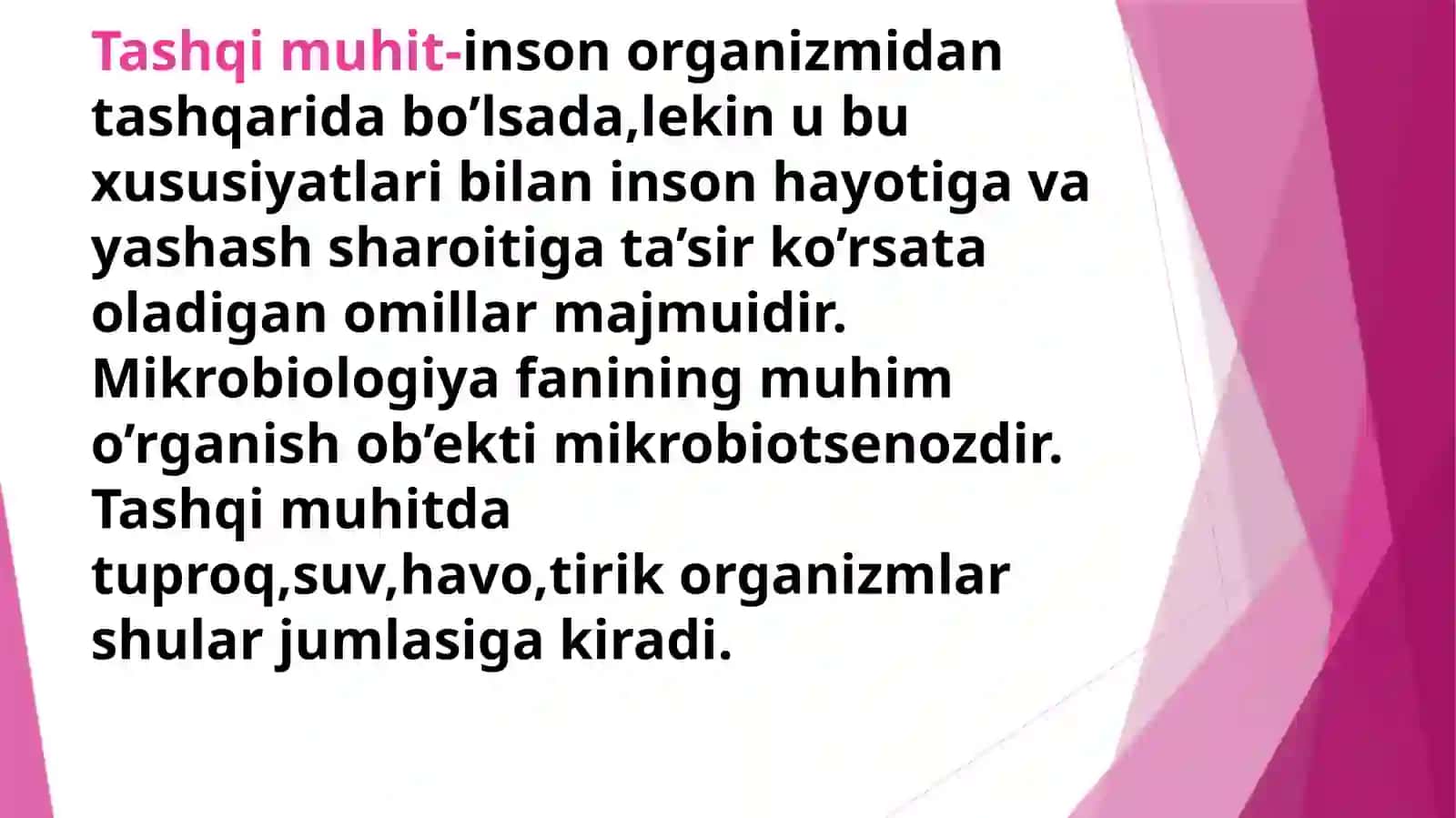 Mikrobiotsenoz  sanitar mikrobiologiya 2