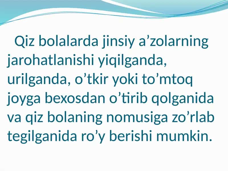 Ayollar jinsiy a'zolaridagi travmalar 2