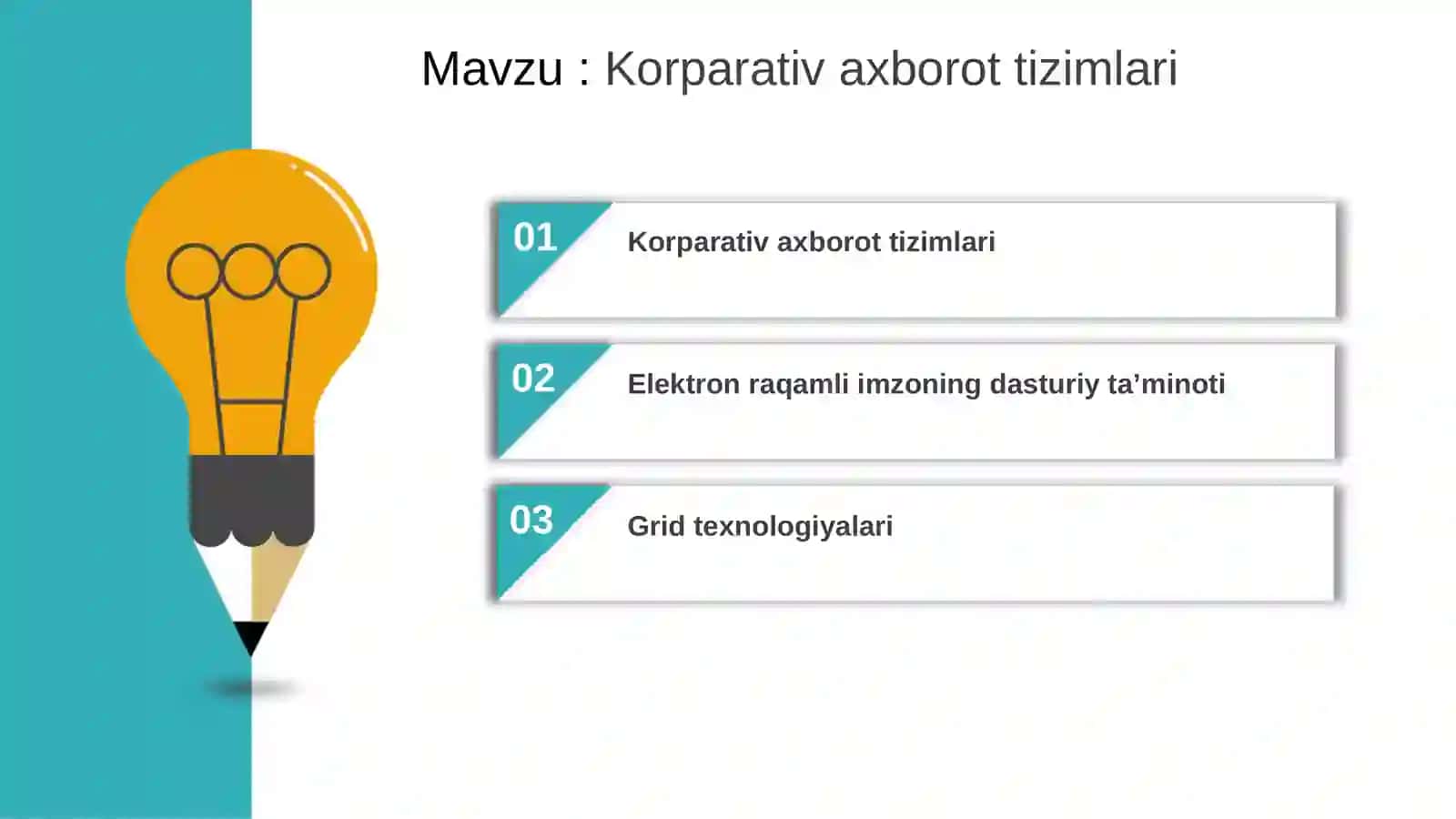 Korparativ axborot tizimlari 2