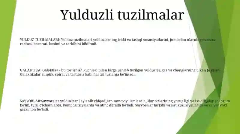 Yulduz Tuzilmalari 2
