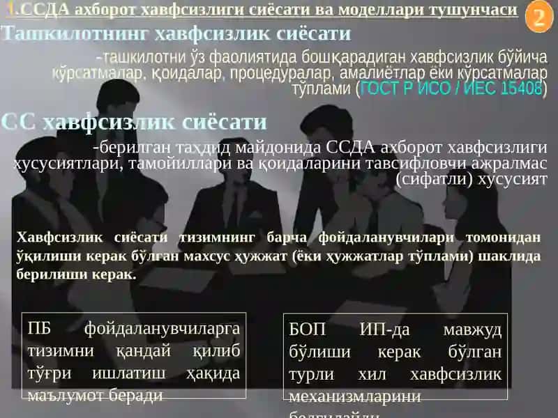 Хафсизлик ядро модели 2