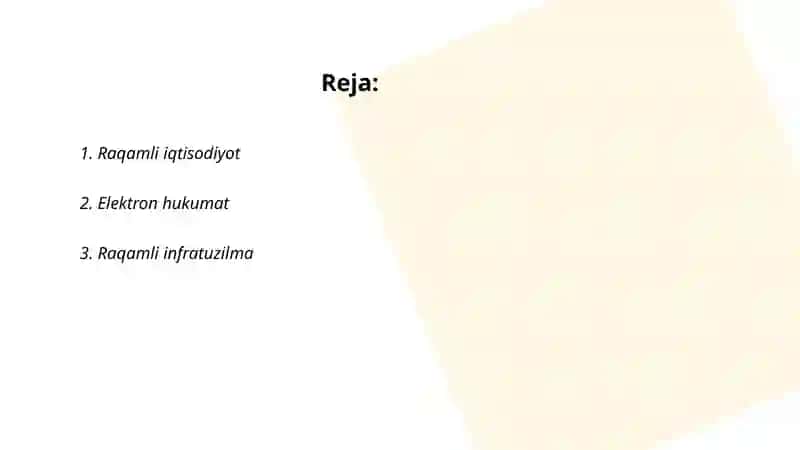 Raqamli iqtisodiyot 2