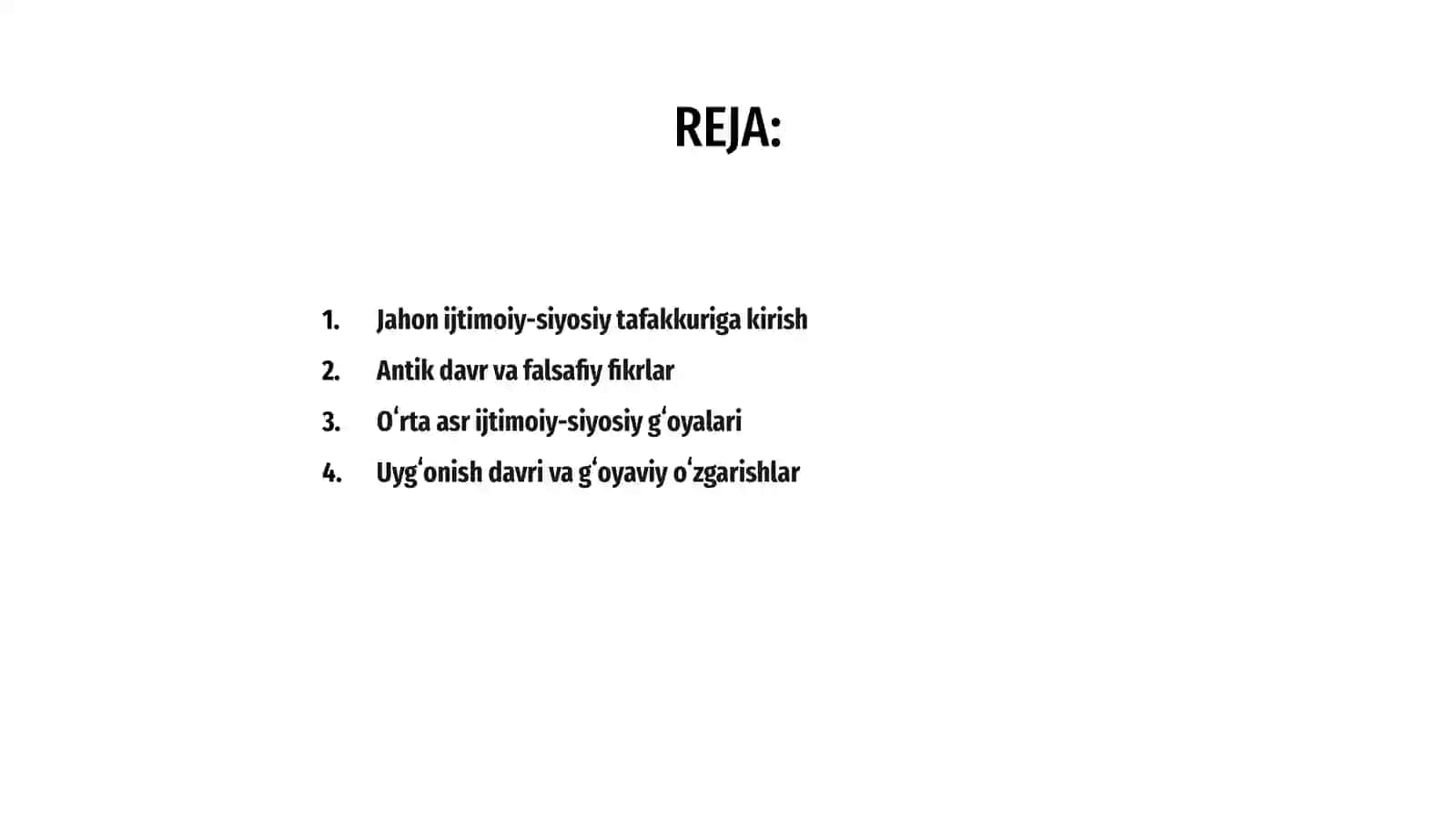 Jahon ijtimoiy-siyosiy tafakkuri rivojining asosiy bosqichlari 2