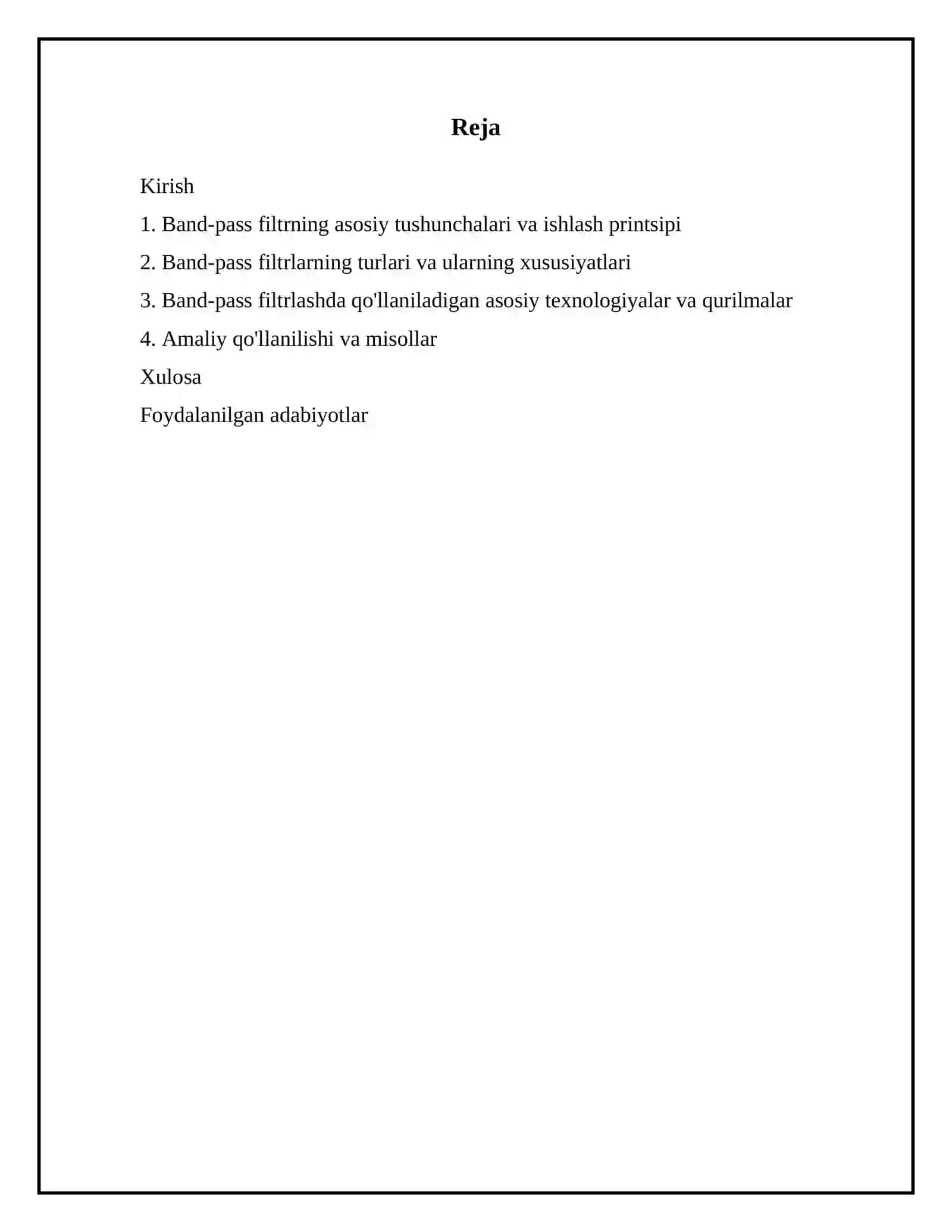 Band-pass filtir 2