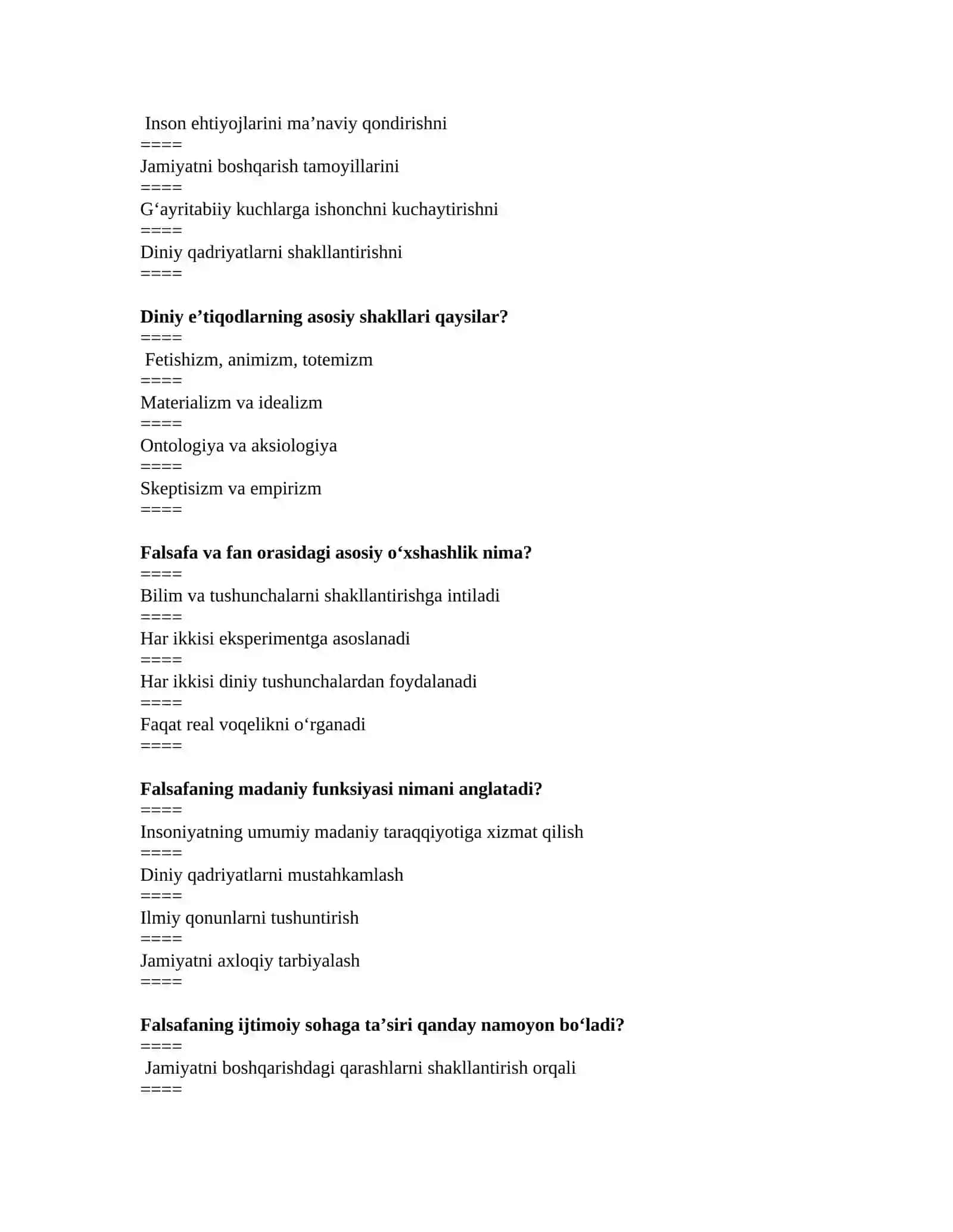 Diniy eʼtiqodlarning asosiy shakllari 2
