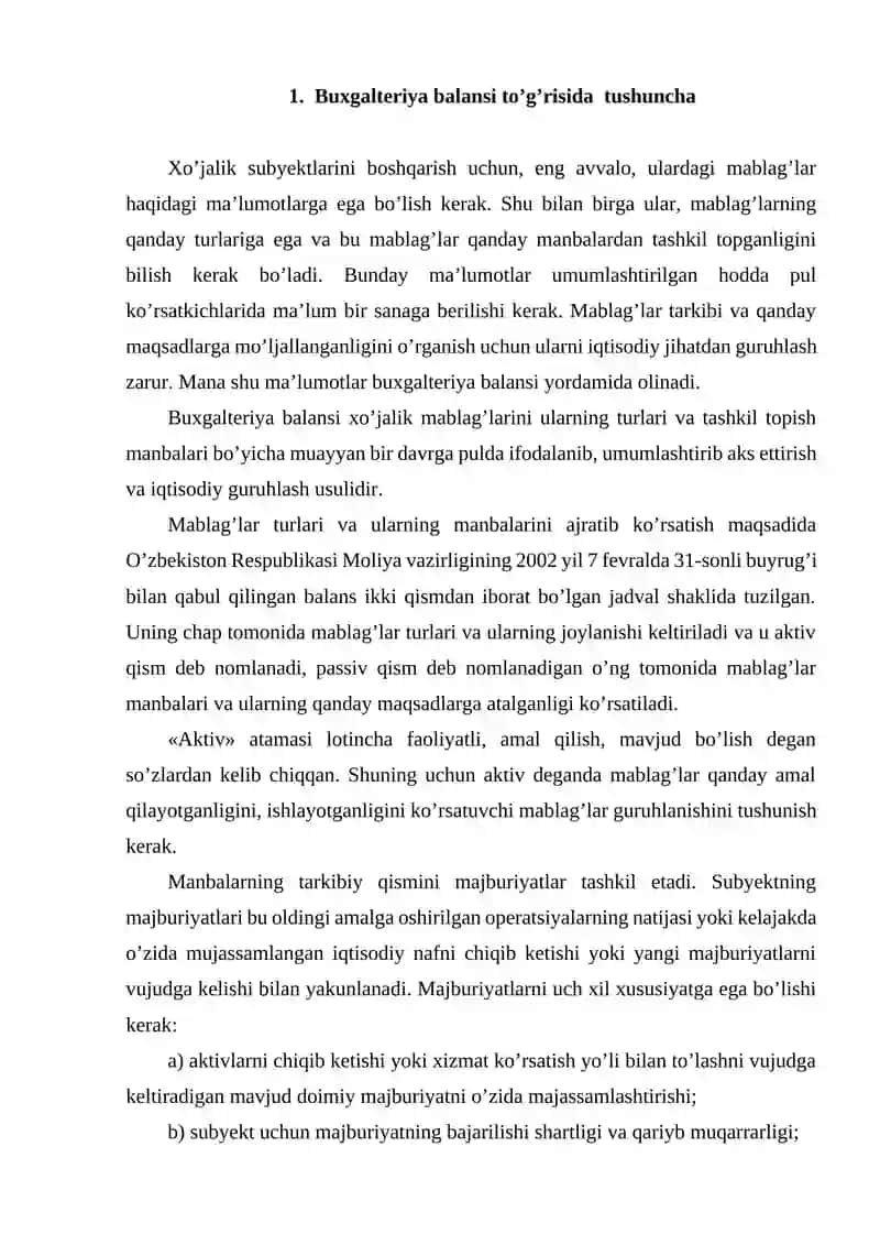 Buxgalteriya balansi 2