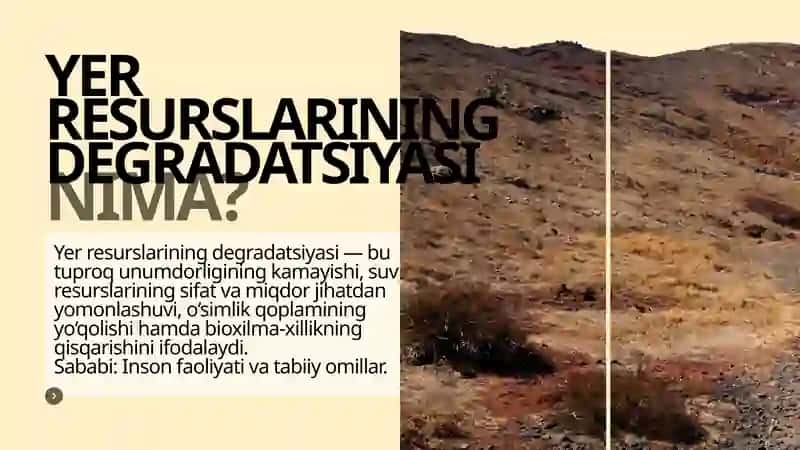Yer resurslarining degradatsiyasi 2