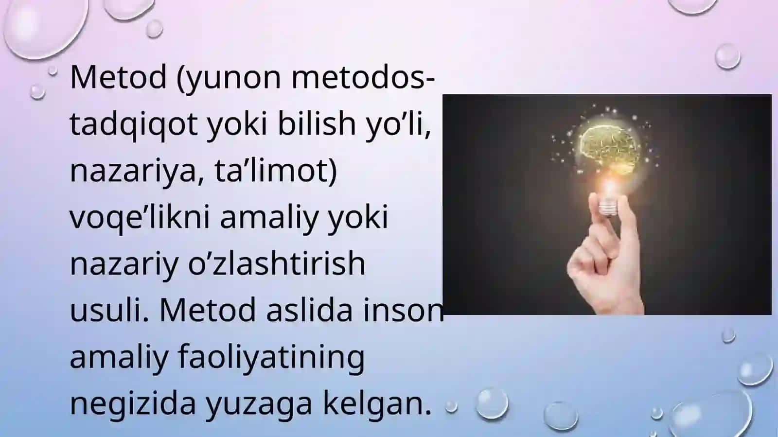 falsafada metod va metodologiya tushunchalari 2