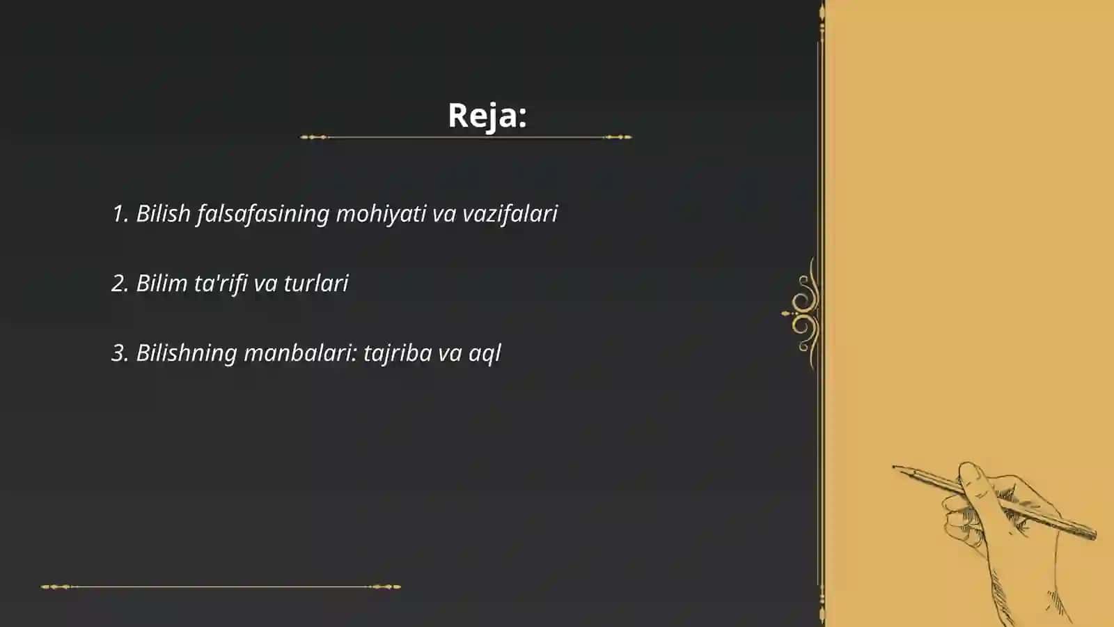 Bilish falsafasi 2