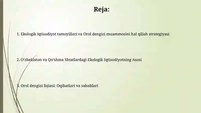 Ekologik iqtisodning asoslari 2