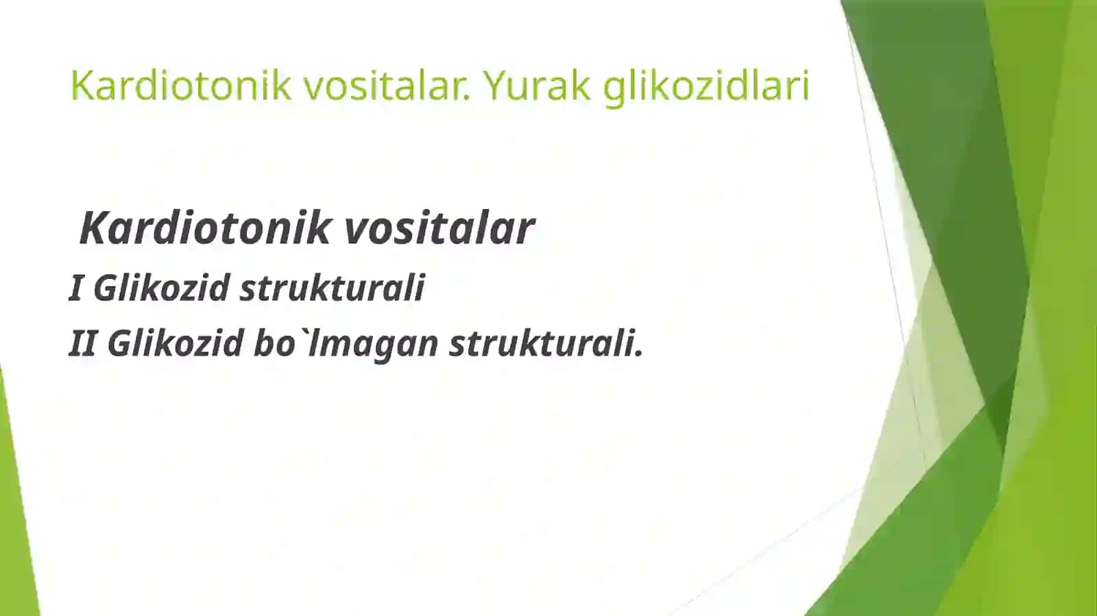 Kardiotonik vositalar 2