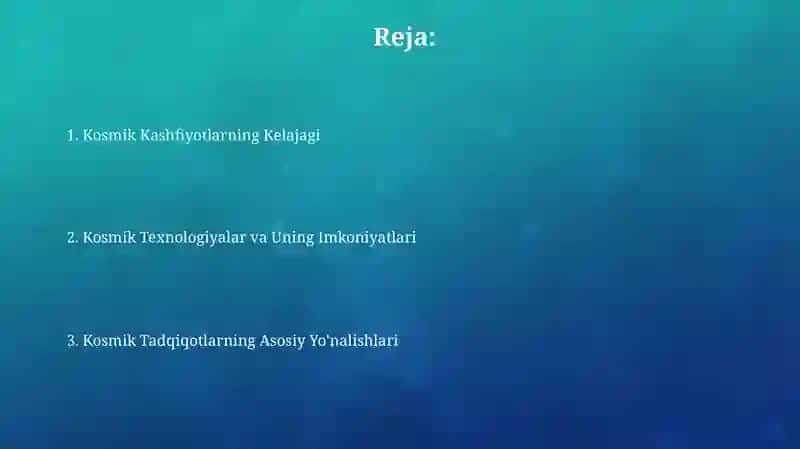 Kosmik Tadqiqotlar 2