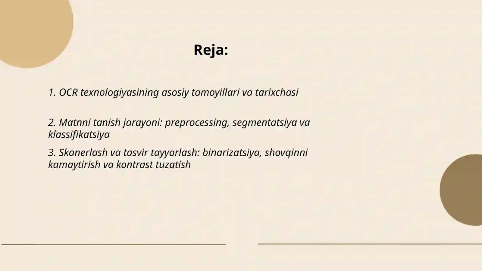 OCR texnologiyasini qo’llash va matnni tanish 2