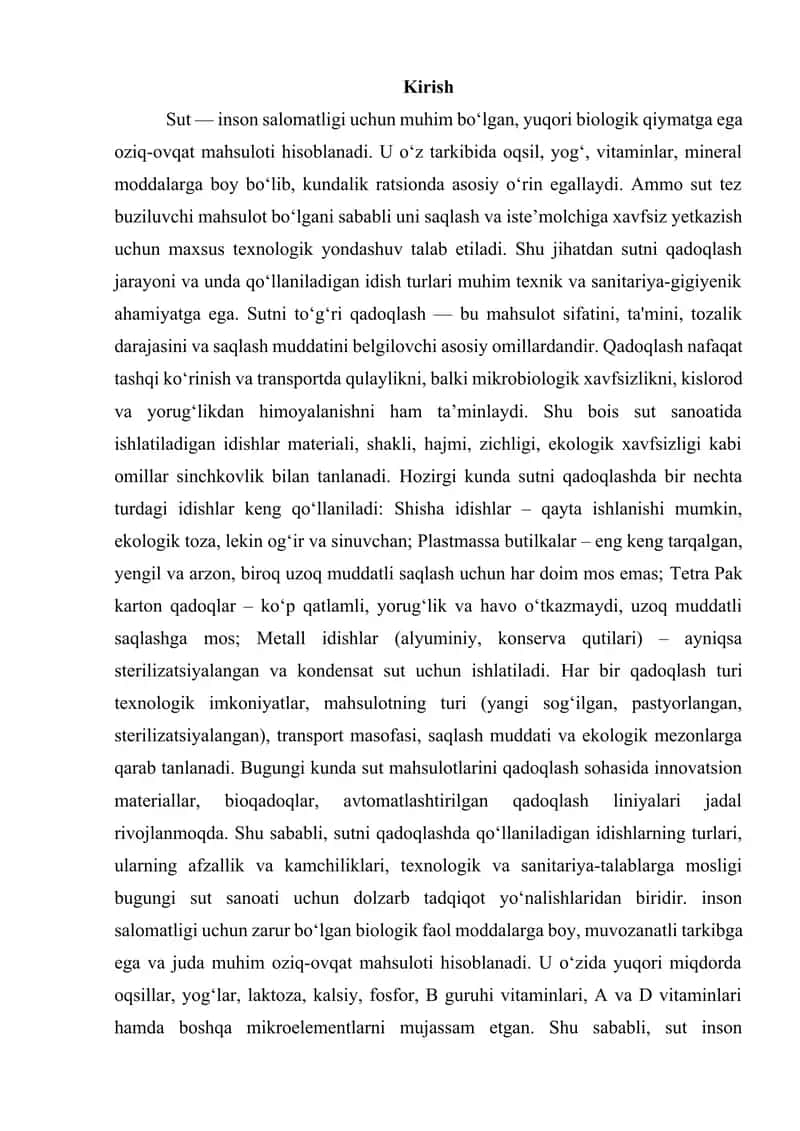 Sutni qadoqlashda qo‘llaniladigan idish turlari 2