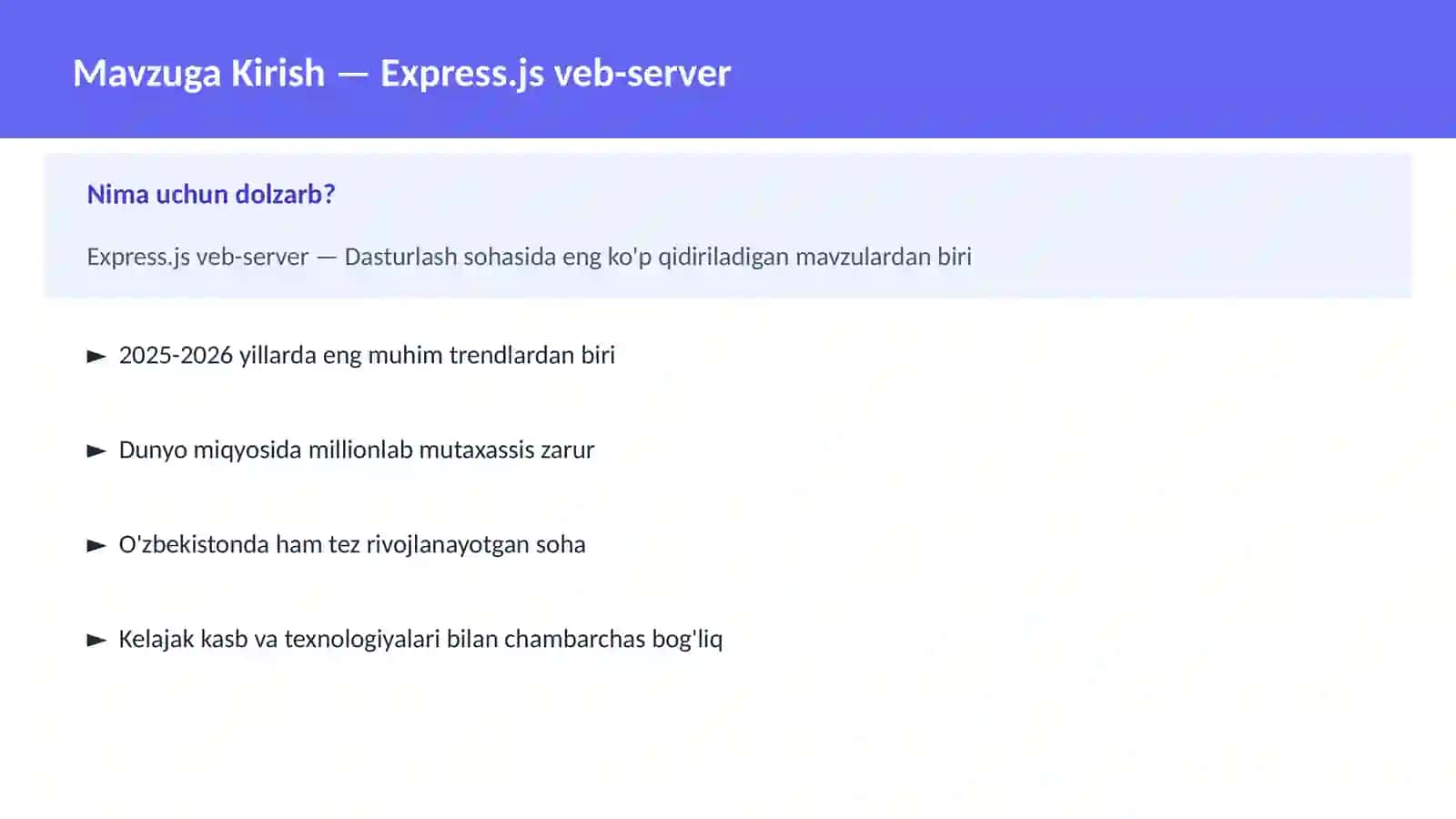 Express.js veb-server 2