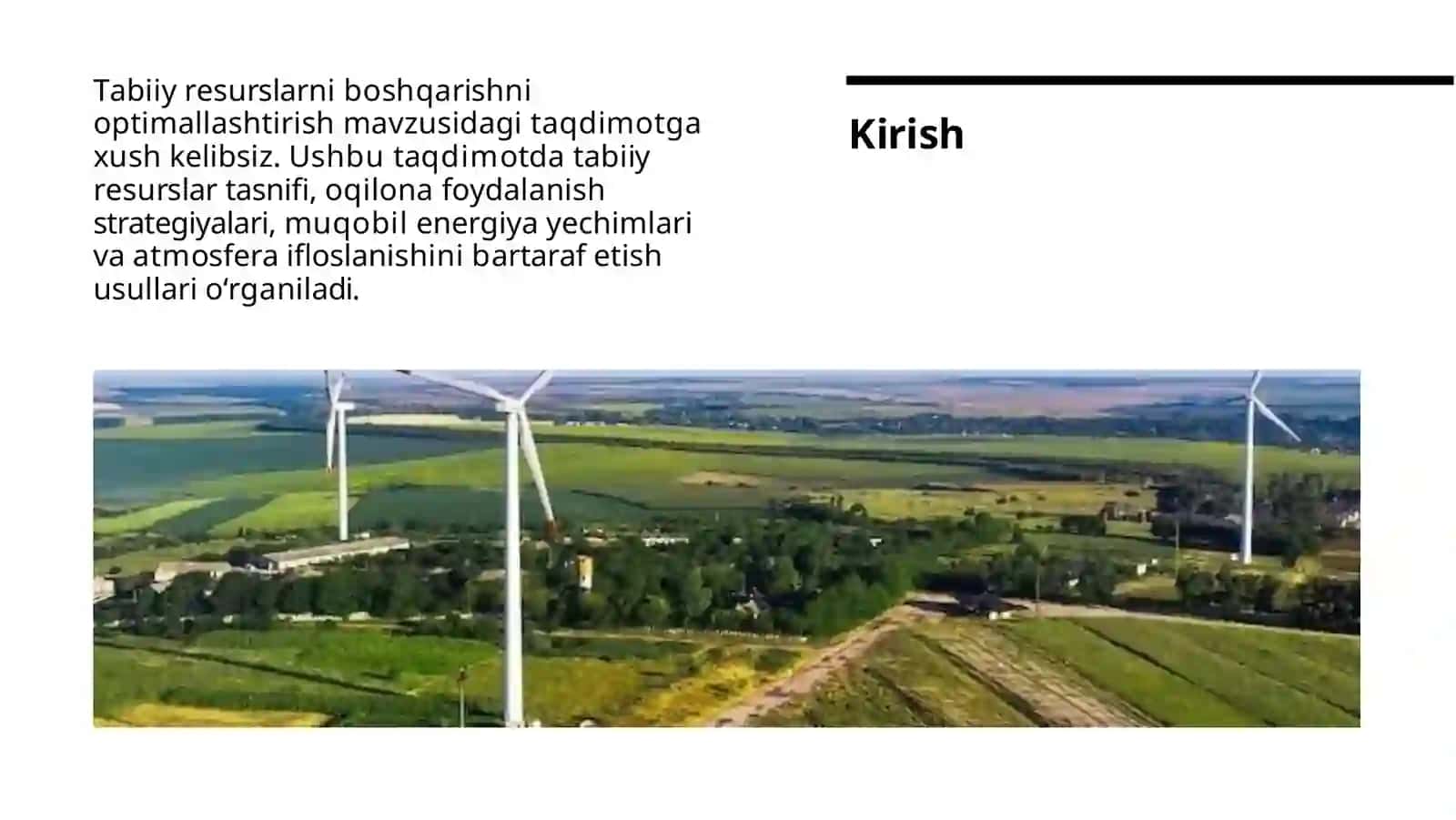Tabiiy resurslarni boshqarishni optimallashtirish 2