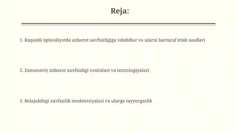 Raqamli iqtisodiyotda axborot xavfsizligi 2