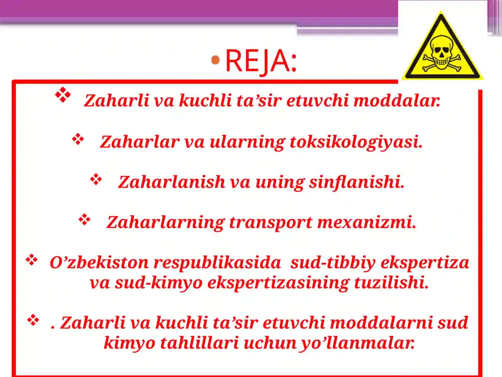 Zaharlar va ularning toksikologiyasi 2