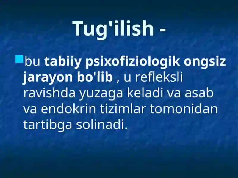 Fiziologik tug‘ruq 2