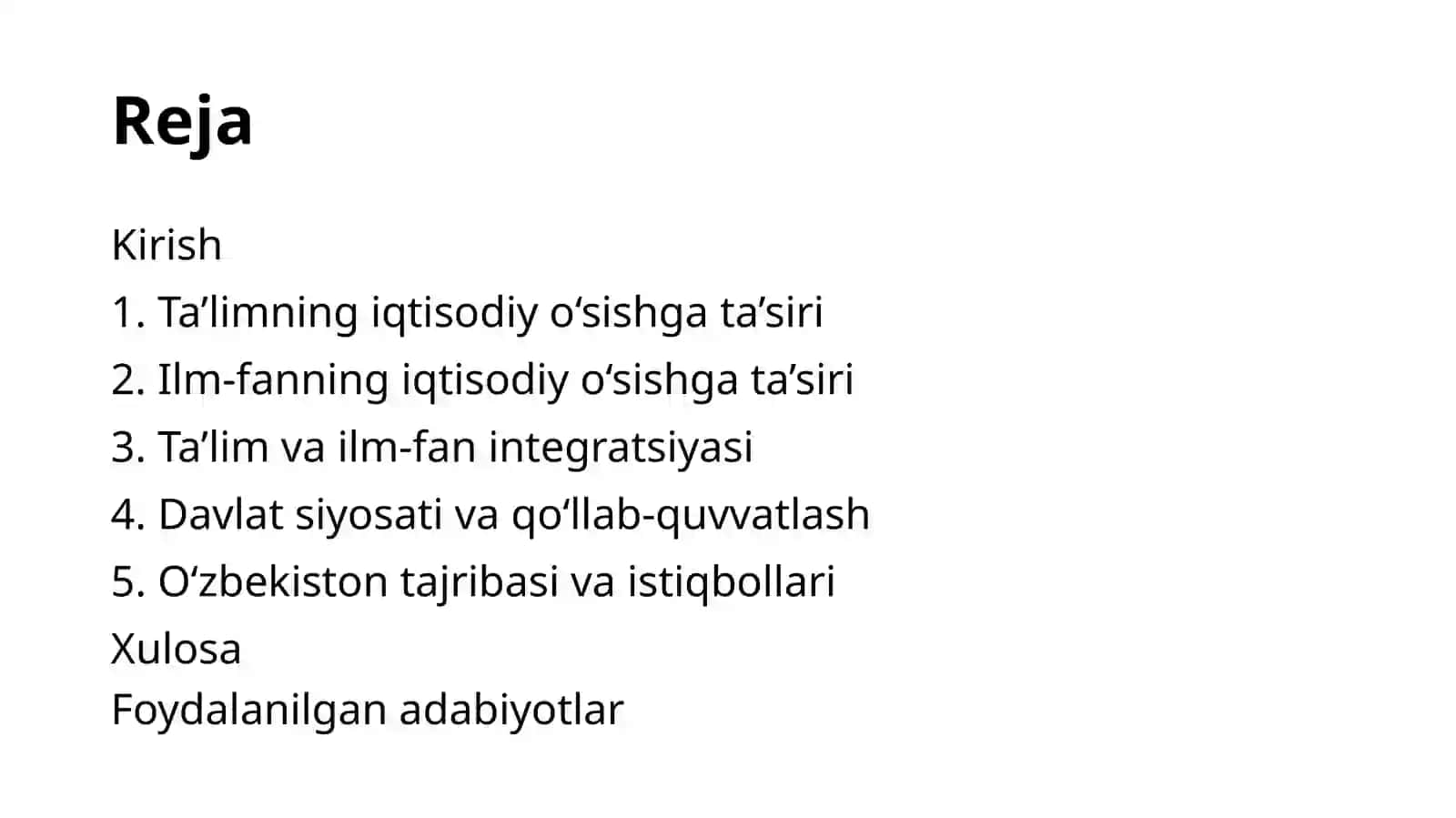 Ta'lim va ilm-fanning igtisodiy o'sishga ta' siri 2