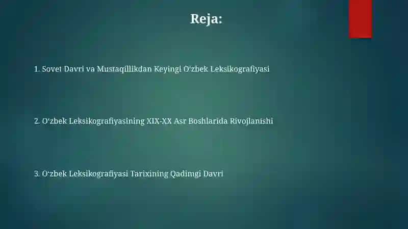 Oʻzbek lugʻatchiligi tarixi 2