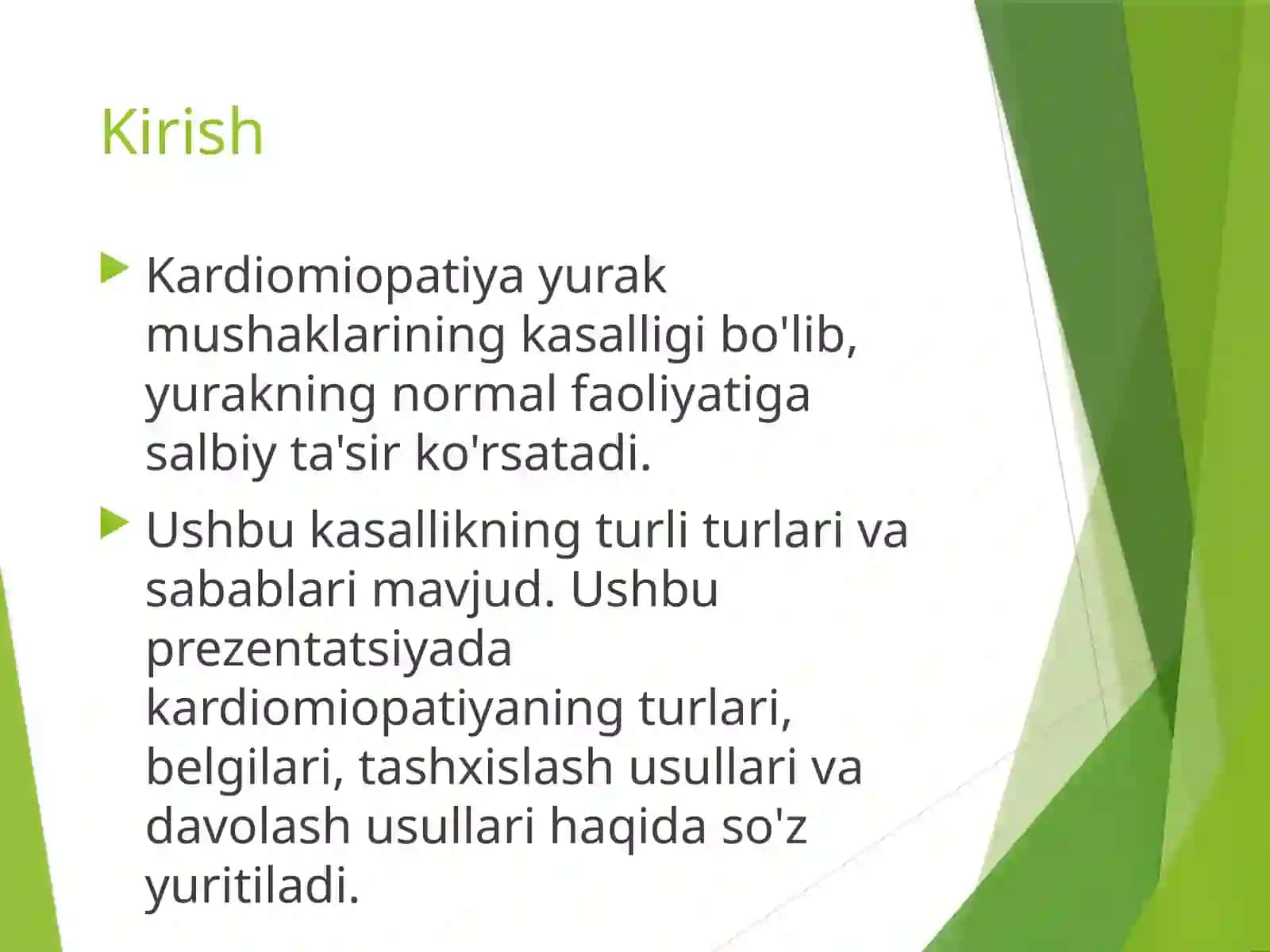 Kardiomiopatiya turlari 2