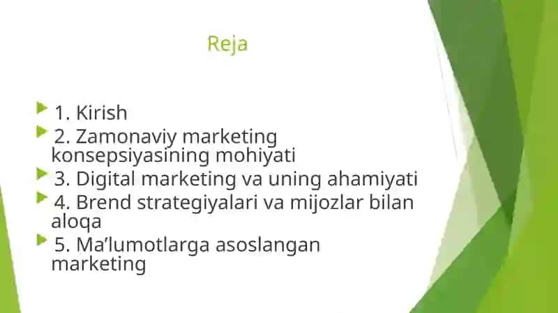 MARKETING KONSEPSIYALARI 2