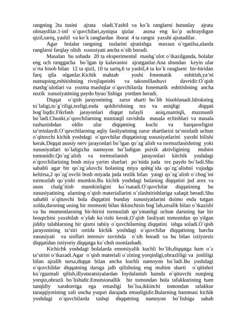 Kichik maktab yoshi davrida psixik rivojlanish xususiyatlar 2