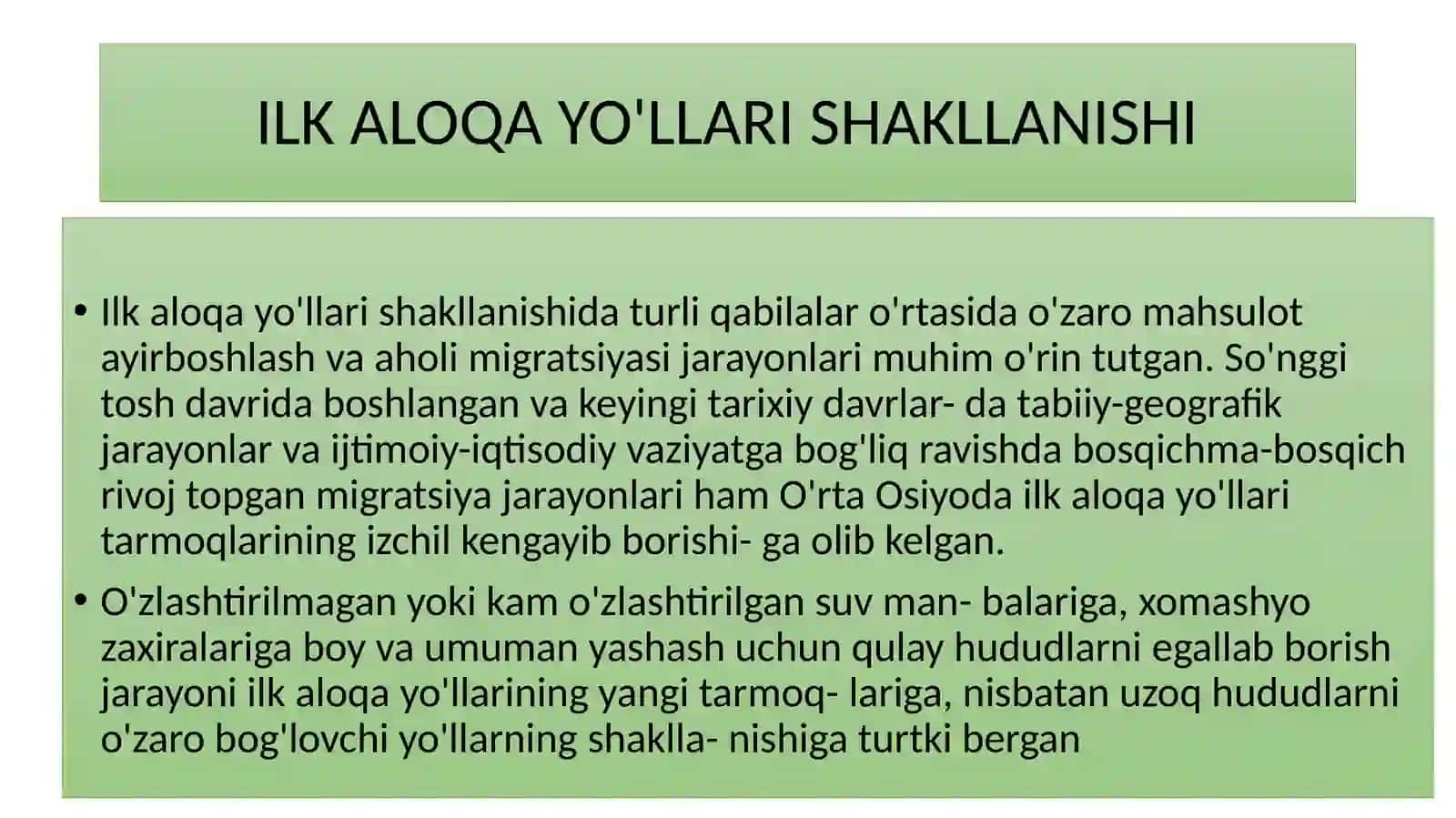 BUYUK IPAK YO'LI-MULOQOT VA HAMKORLIK YO'LI 2