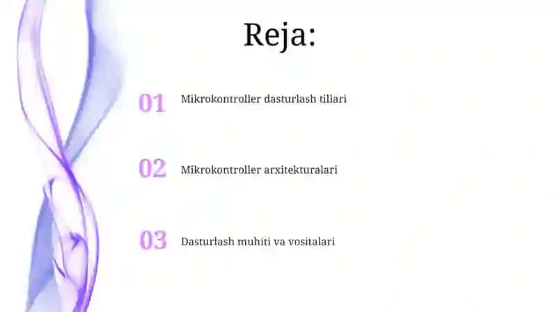 Mikrokontrollerlar dasturlash texnalogiyalari haqida umumiy malumot 2