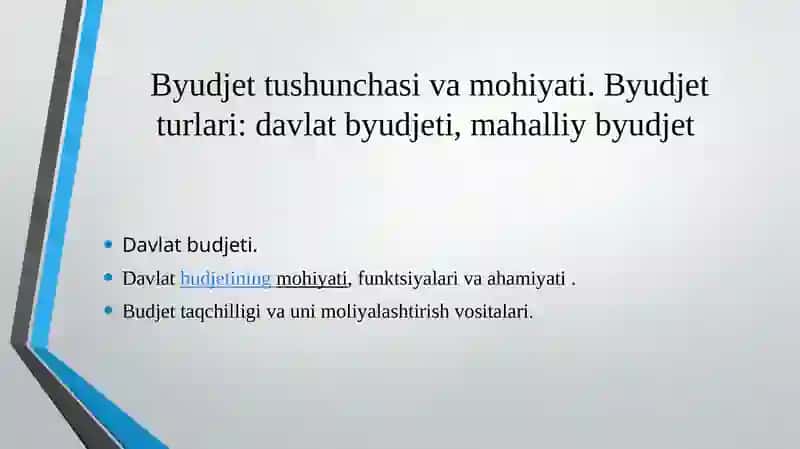 Byudjetushunchasivamohiyati 2