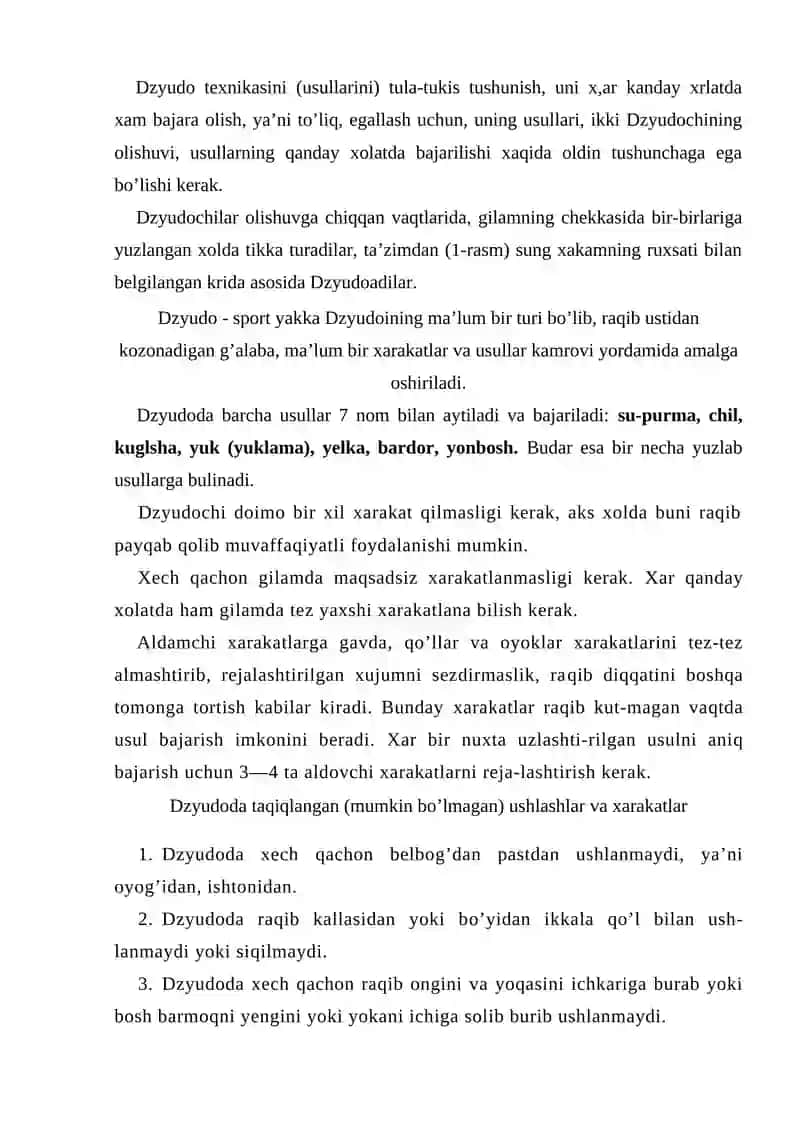 Dzyudo texnikasi 2