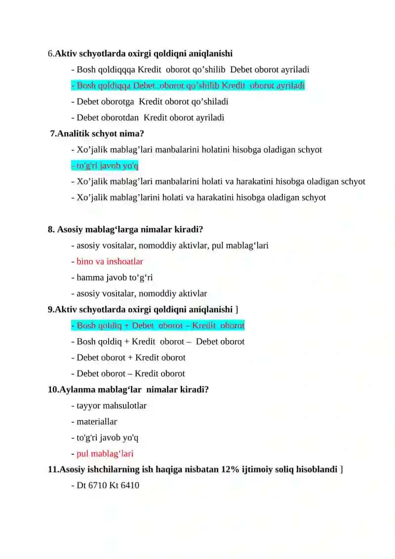 Asosiy vositalarni qayta baholash 2