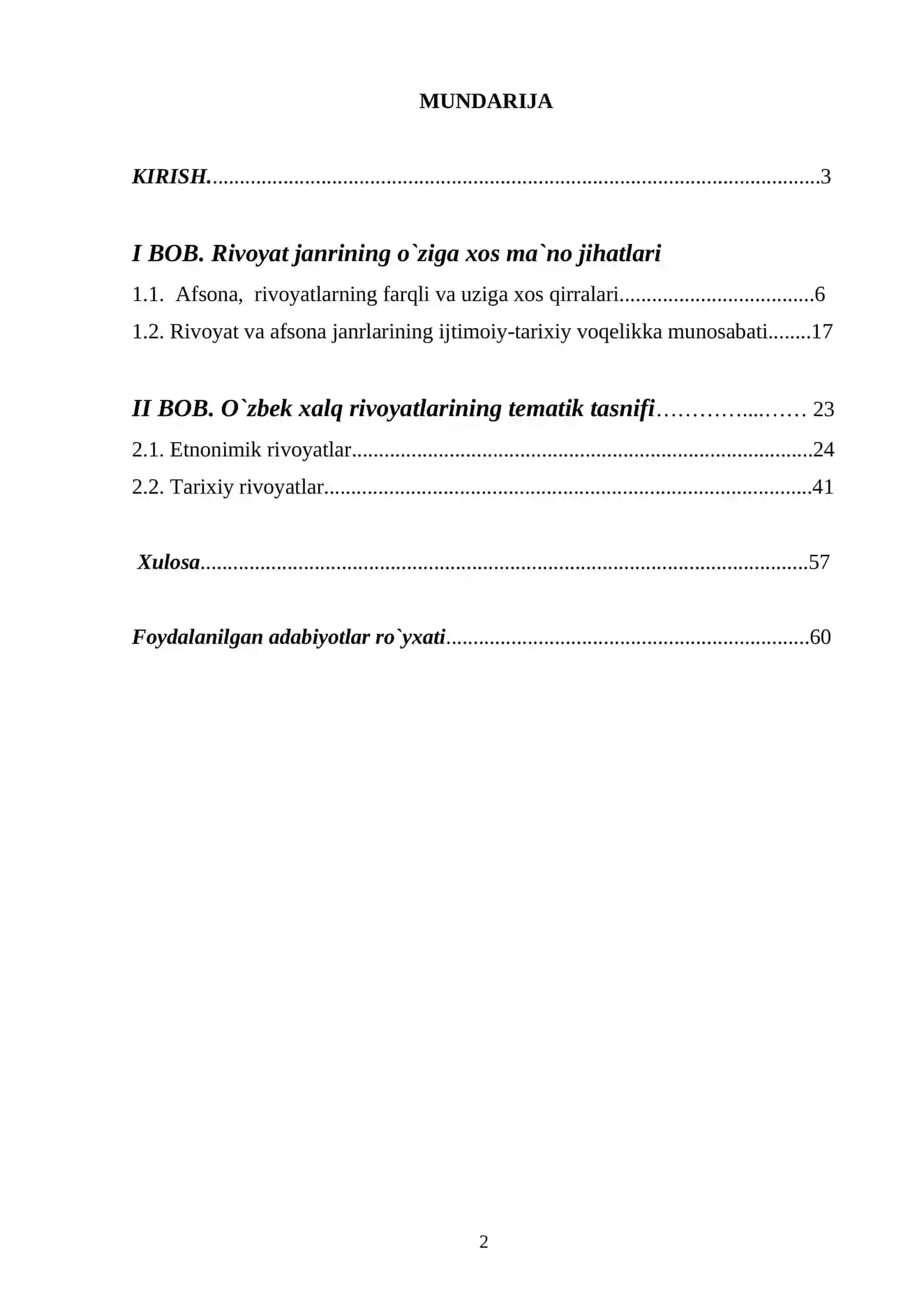 Rivoyat va uning xalq poetik ijodidagi o`rni 2