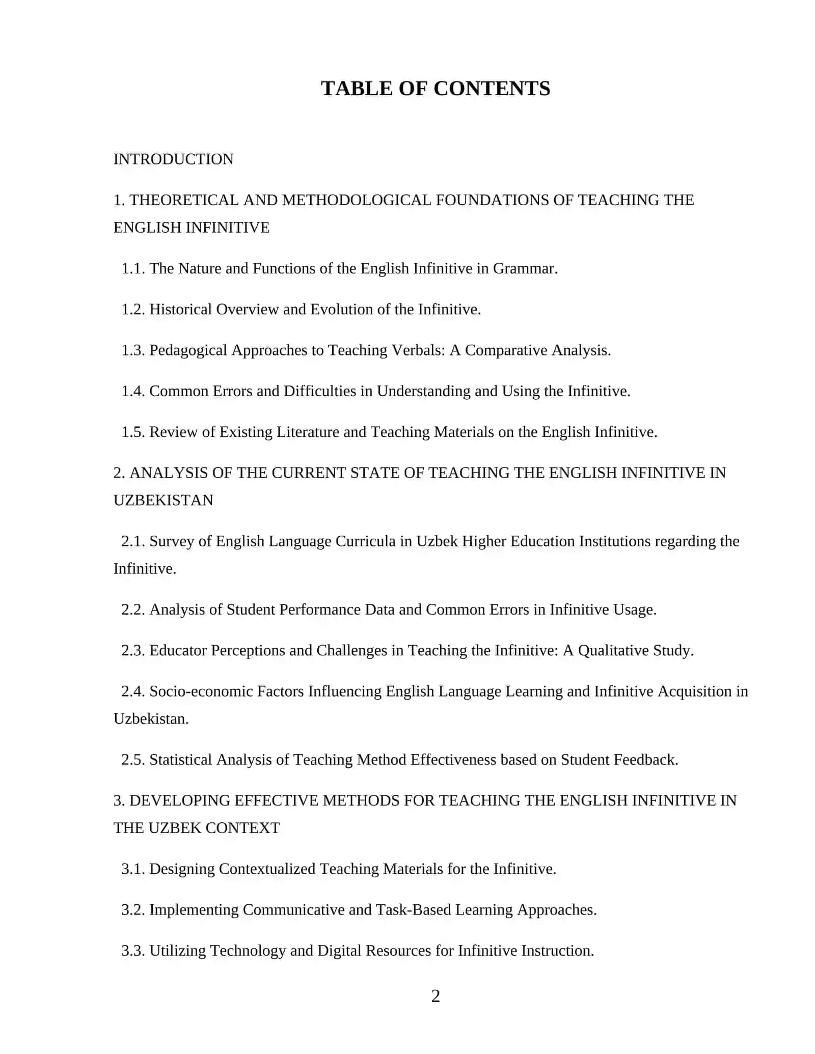 Problems and methods of teaching the Infinitive in English. 2