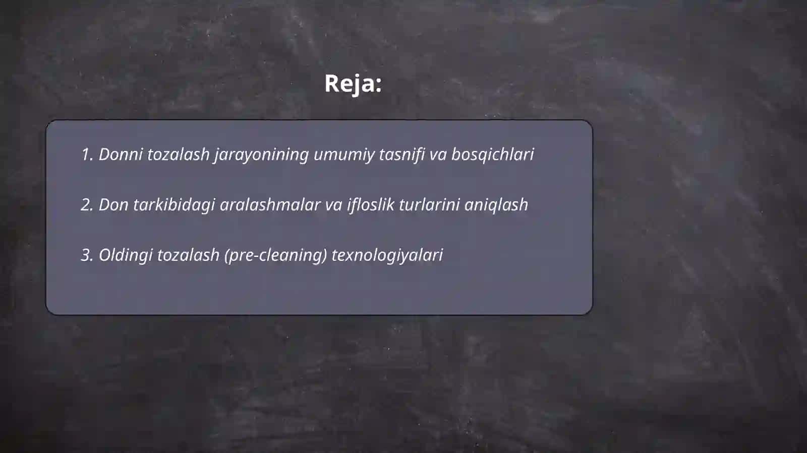 Donni tozalash jarayonlari va uskunalari 2