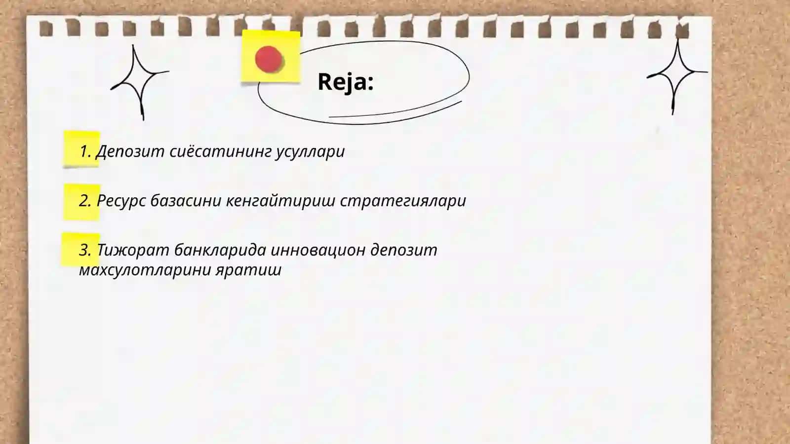 Депозит сиёсатининг усуллари 2