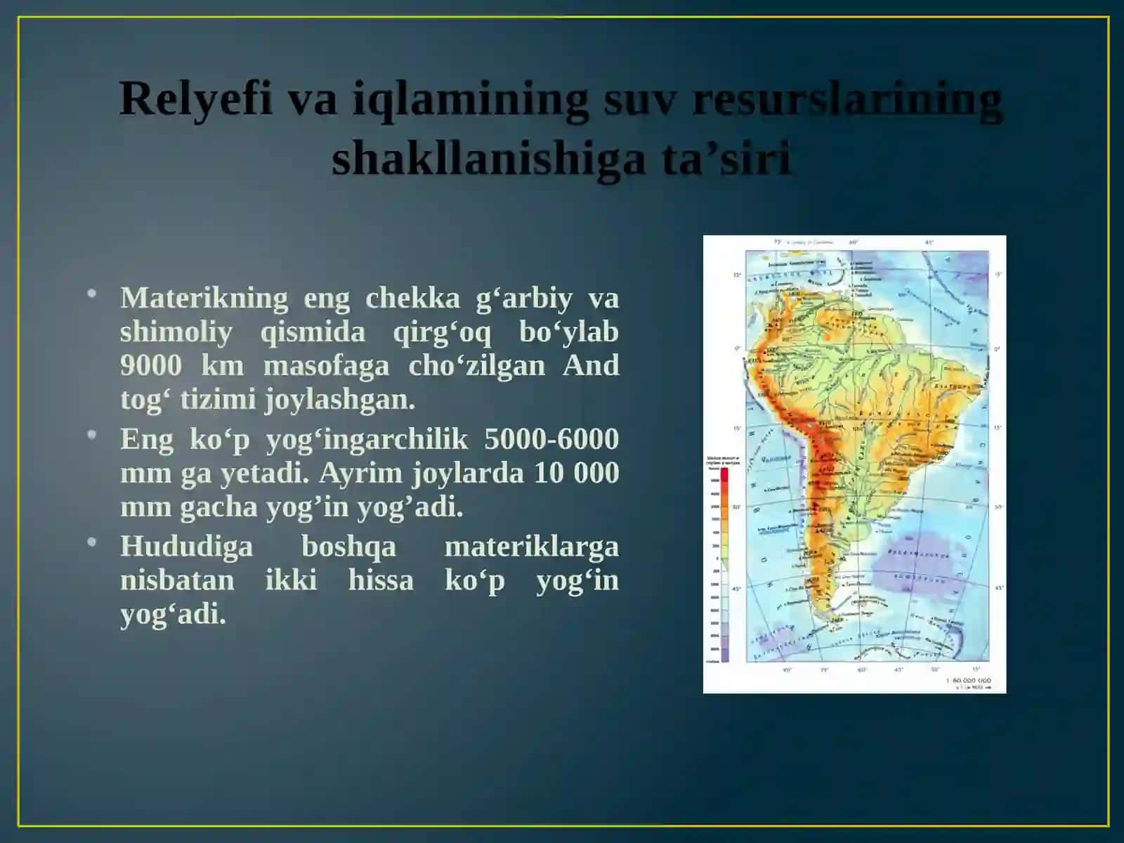 Janubiy Amerika iqlimi va ichki suvlari 2