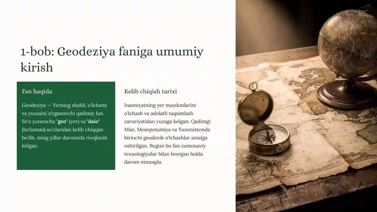 Geodeziya: Yerning vazninianiqlashsan’ati 2
