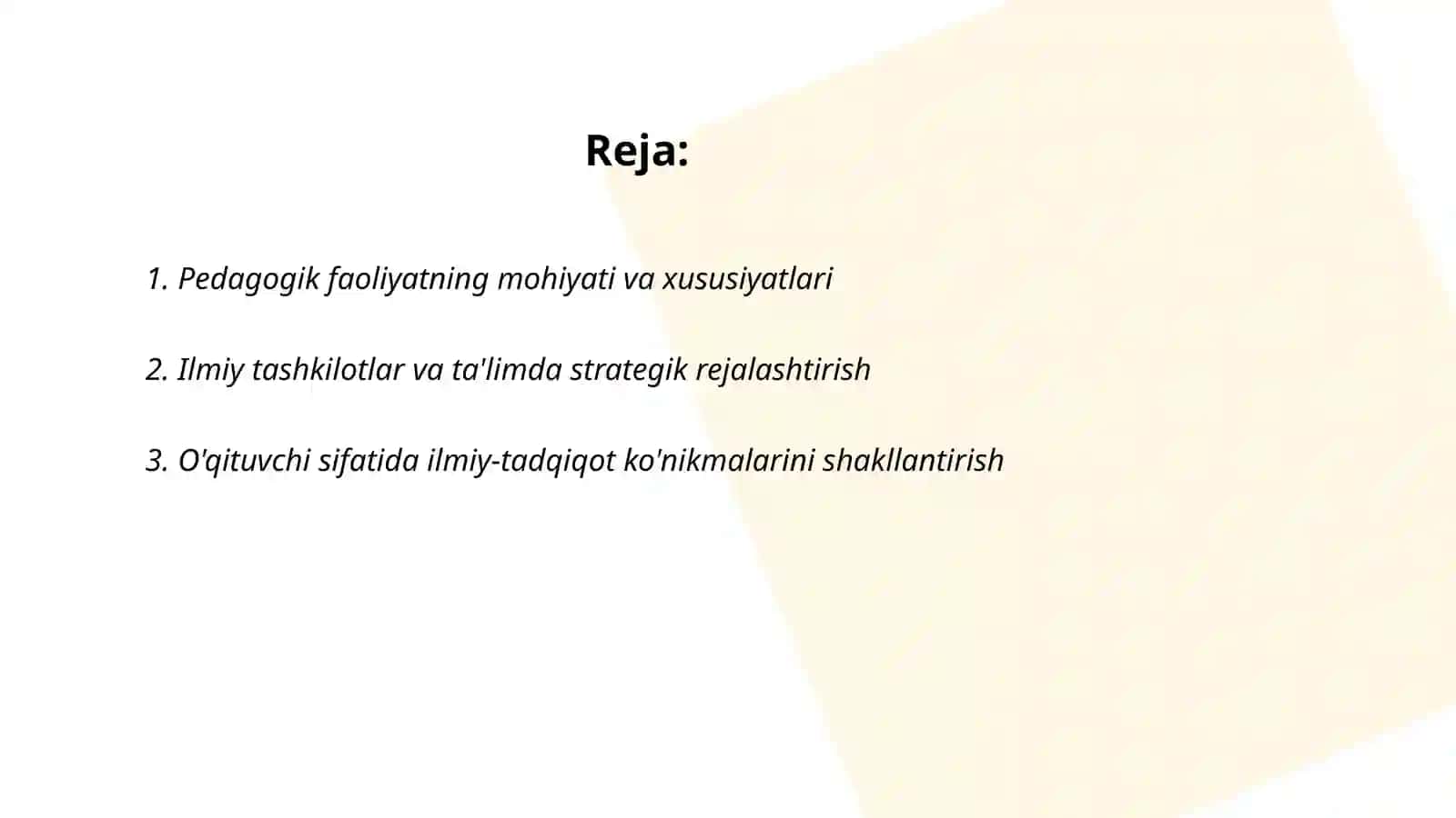 Pedagogik faoliyatni ilmiy tashkil erish 2