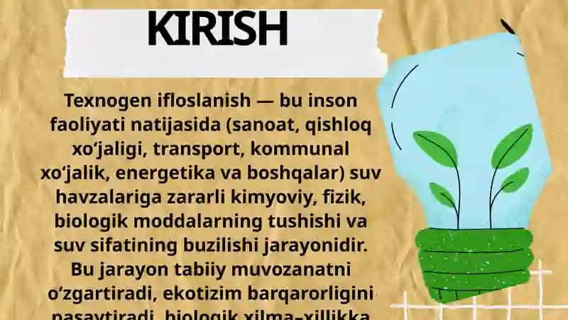 SUV HAVZALARINING TEXNOGEN IFLOSLANISHI 2
