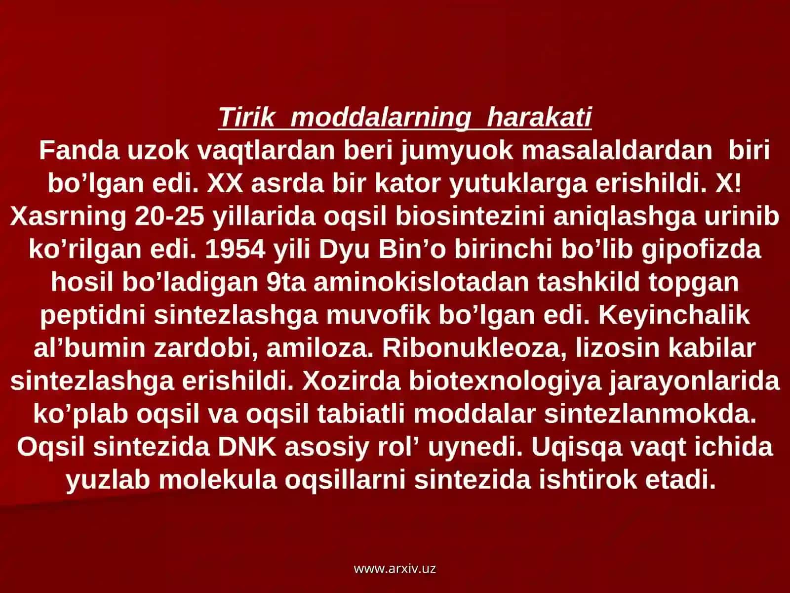 Oqsil biosintezi 2